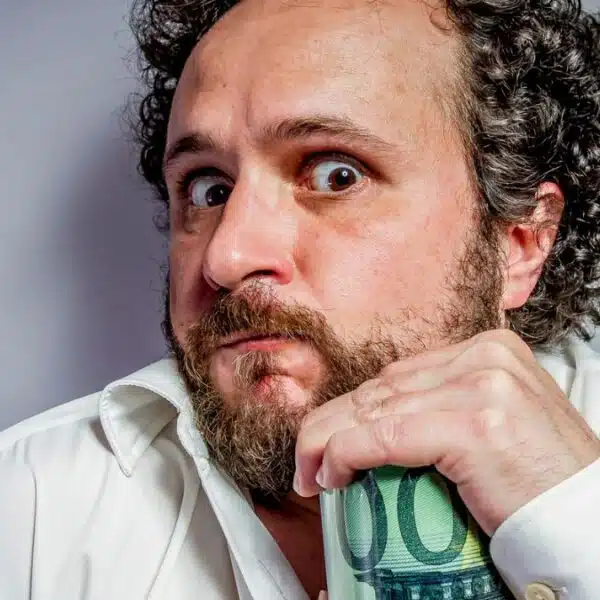 man holding money