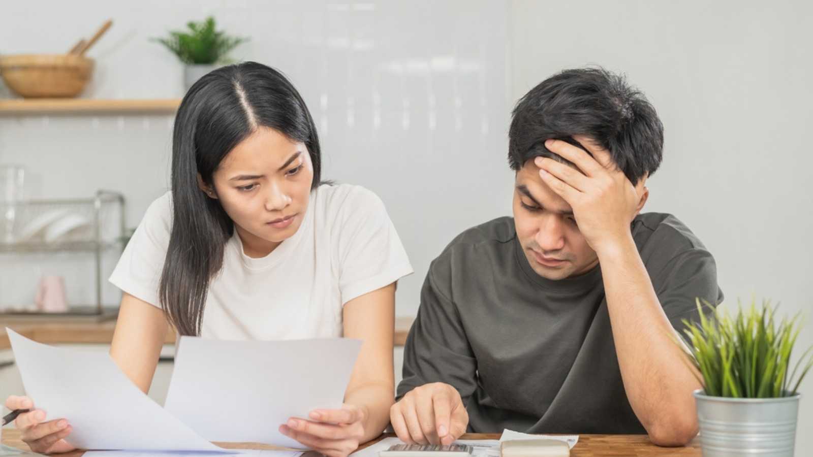 Couples stressed working on interest