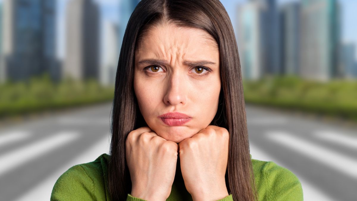 grumpy woman