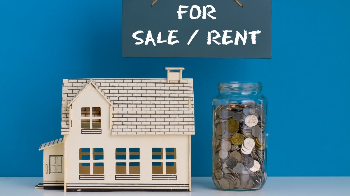 House for sale or rent concept with savings