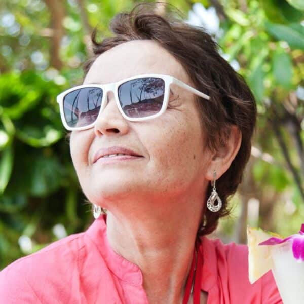 elder woman with sunglasses
