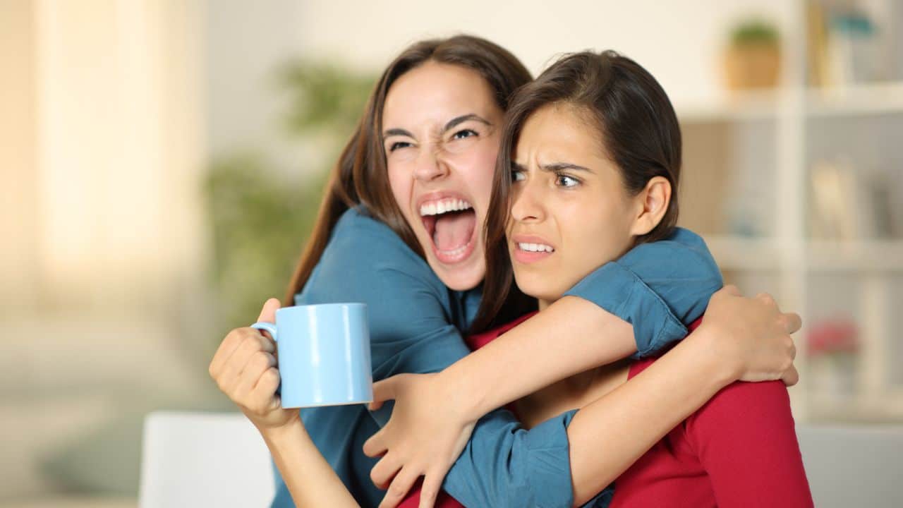 woman over excited