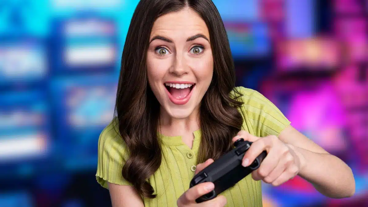 girl playing video games