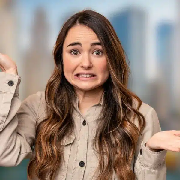 woman confused about city