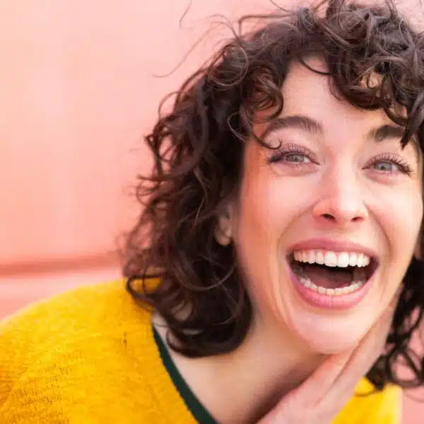 woman laughing