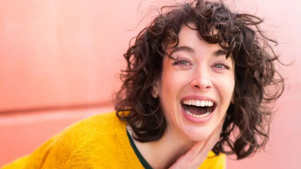 woman laughing