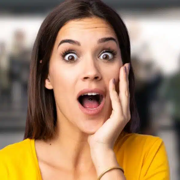 woman shocked in public