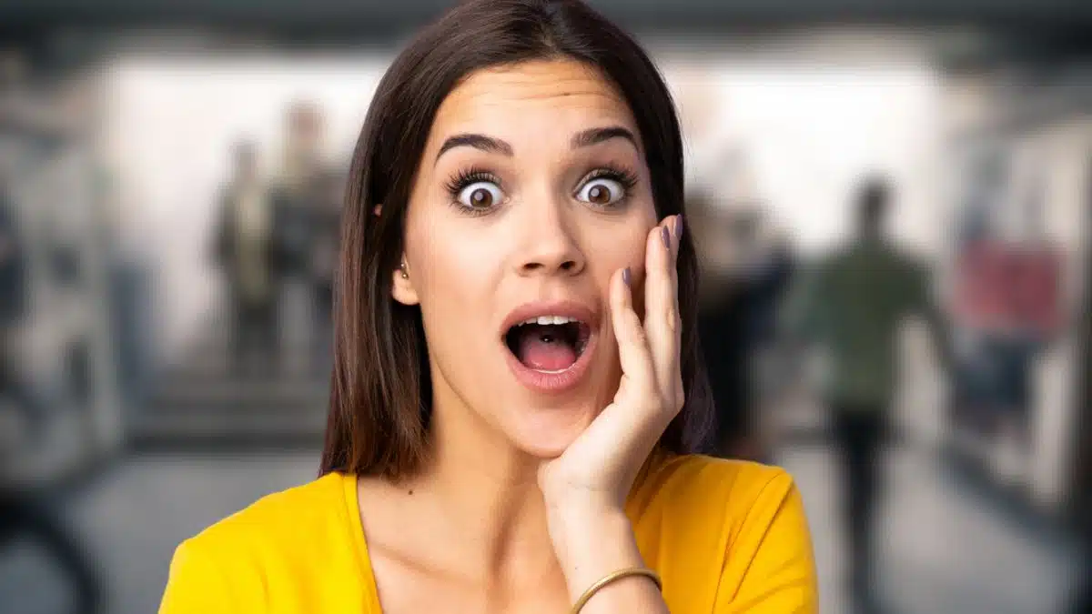 woman shocked in public