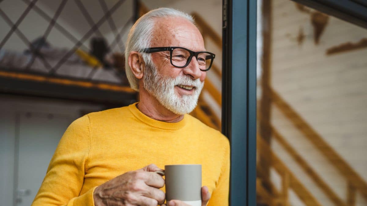 Quick Productivity Wins for Slow Days retiree man sunglasses and coffee