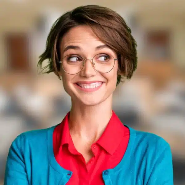 school teacher smiling