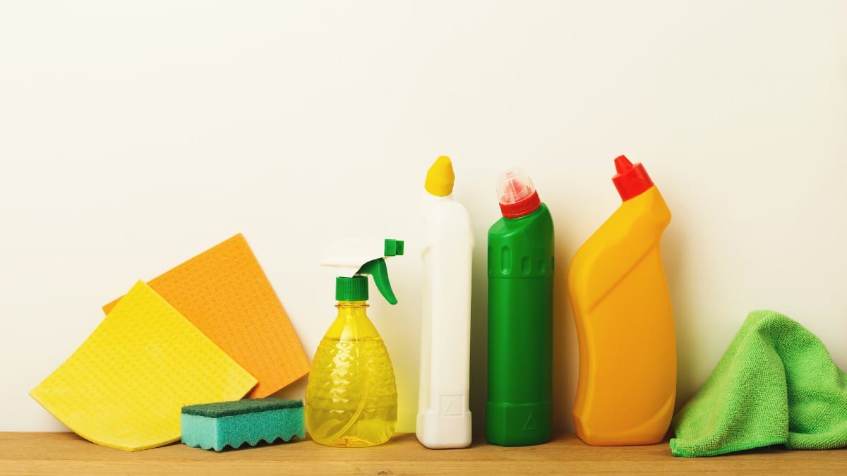 20 Things Minimalists Refuse to Spend Money On Group-of-green-Cleaning-Supplies