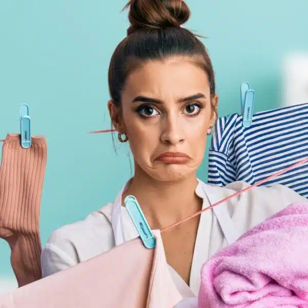 woman and laundry