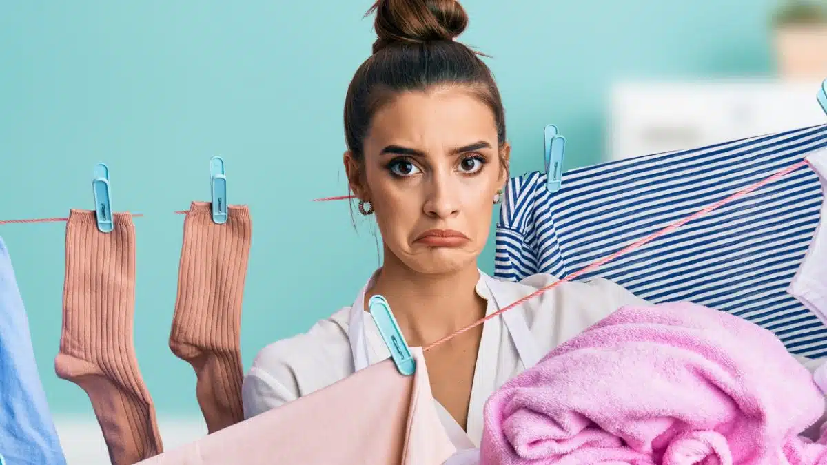 woman and laundry