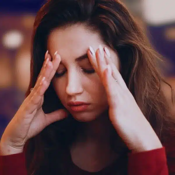 woman unhappy