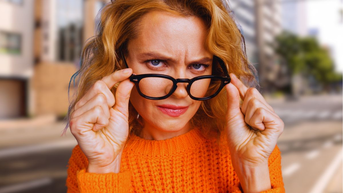 mature woman glasses