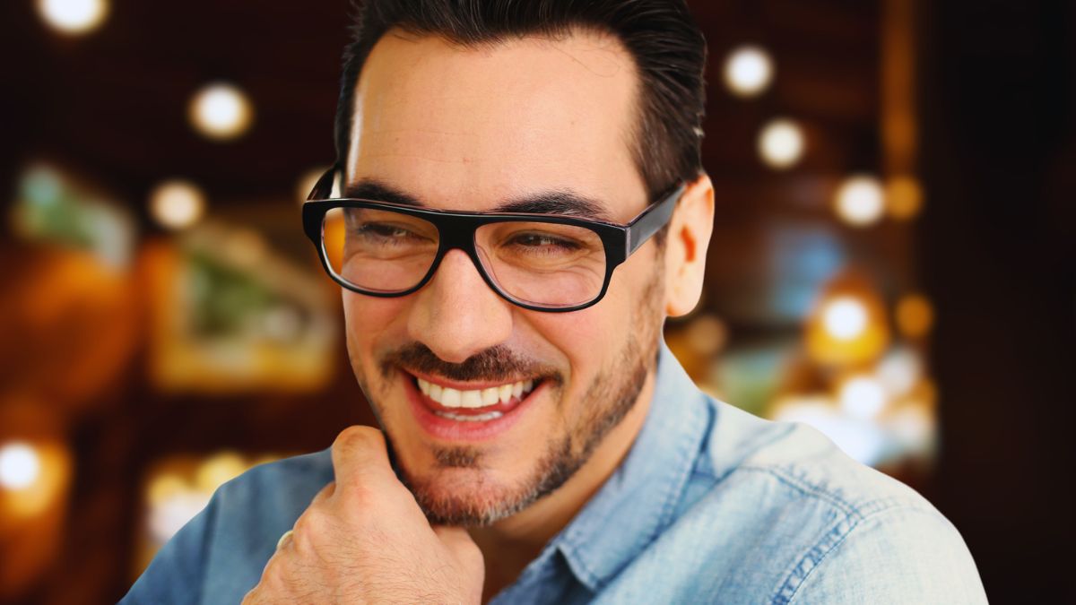 man glasses beard rich