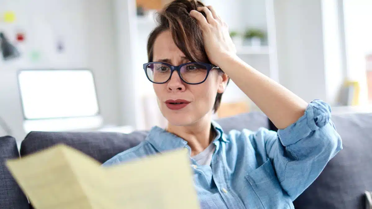 woman confused on her bills