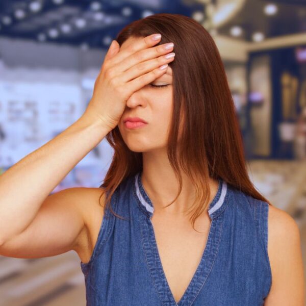 woman mistake regret shopping