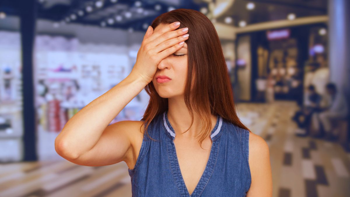 woman mistake regret shopping