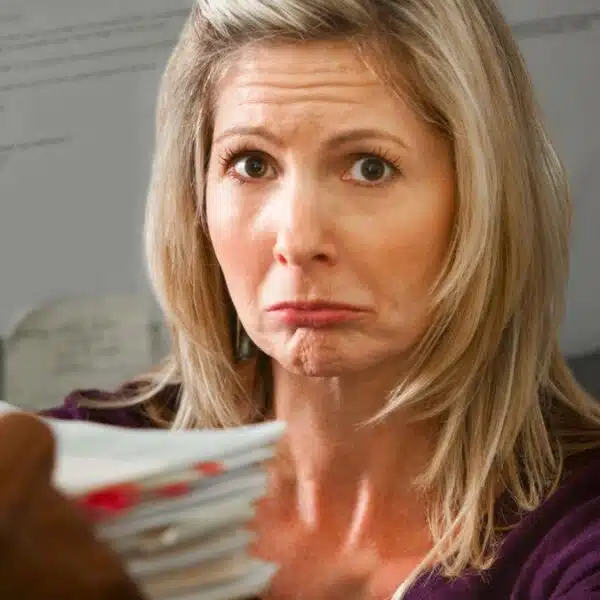 woman employee sad office