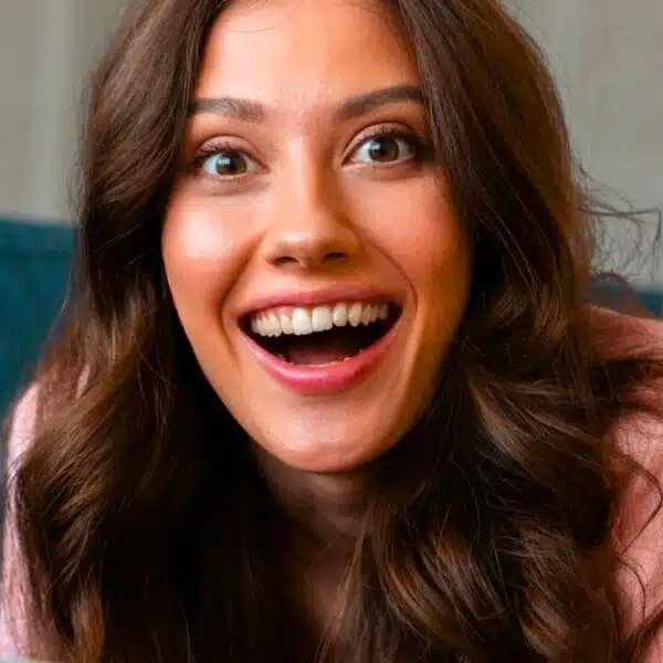 woman credit card surprised couch