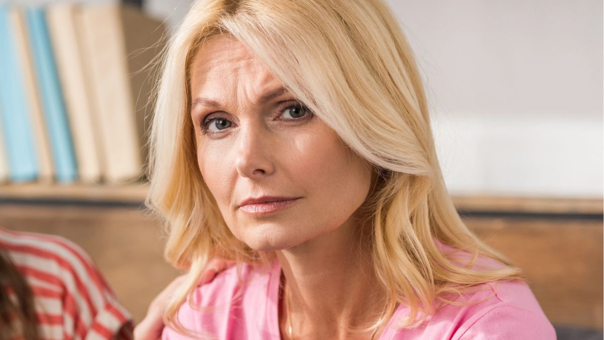 woman stunned with her daughter