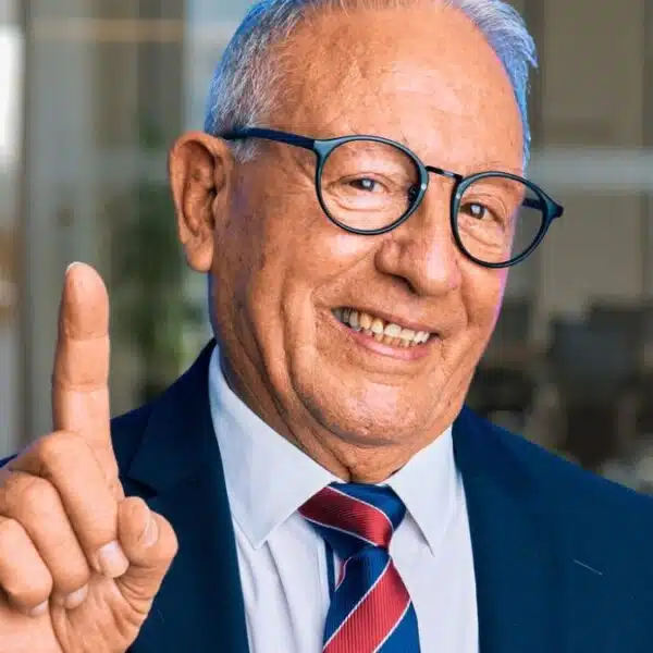 senior man wearing a suit