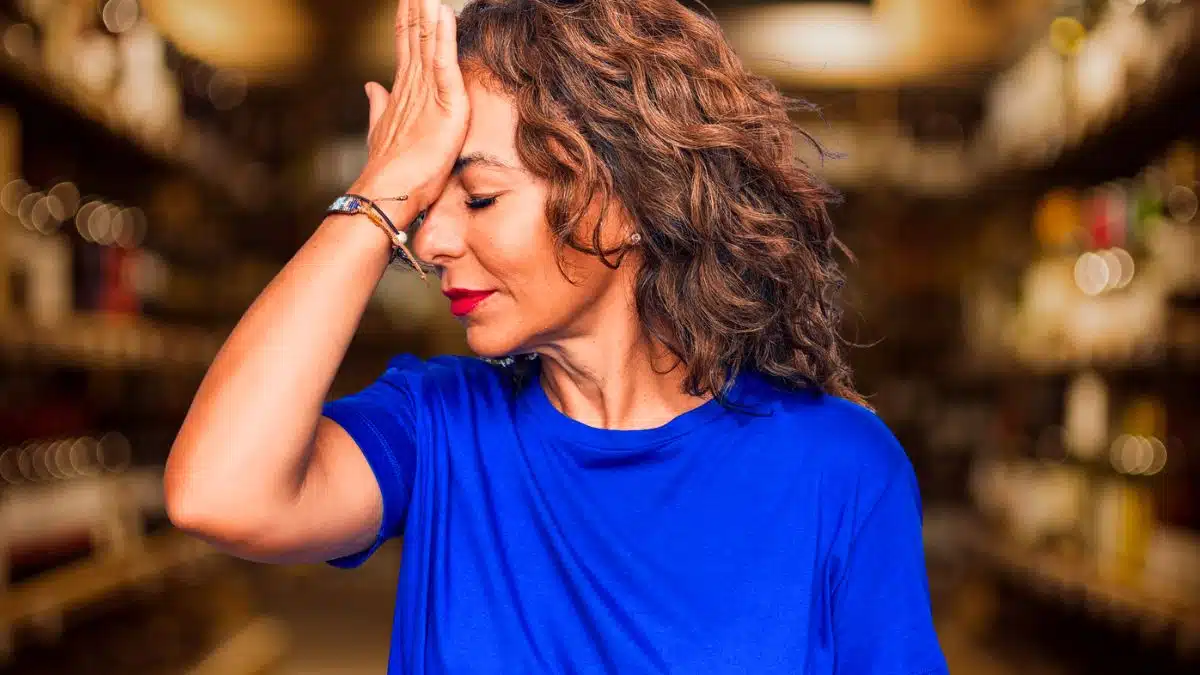 woman mistake regret curly hair