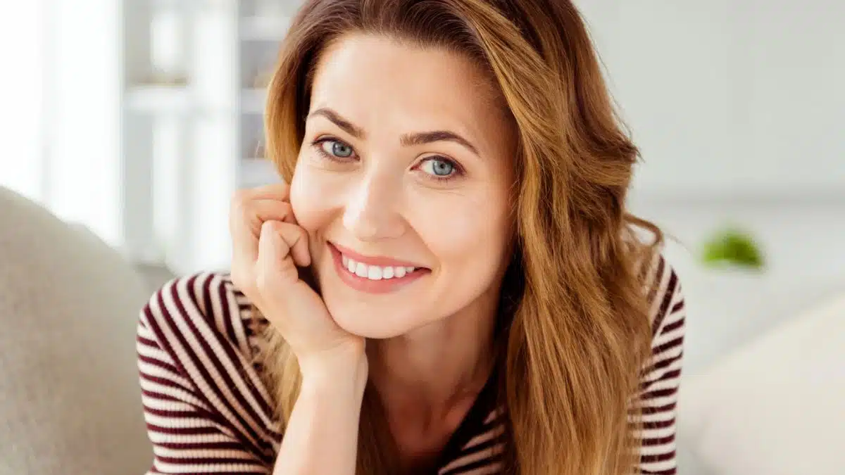 woman mother at home smiling