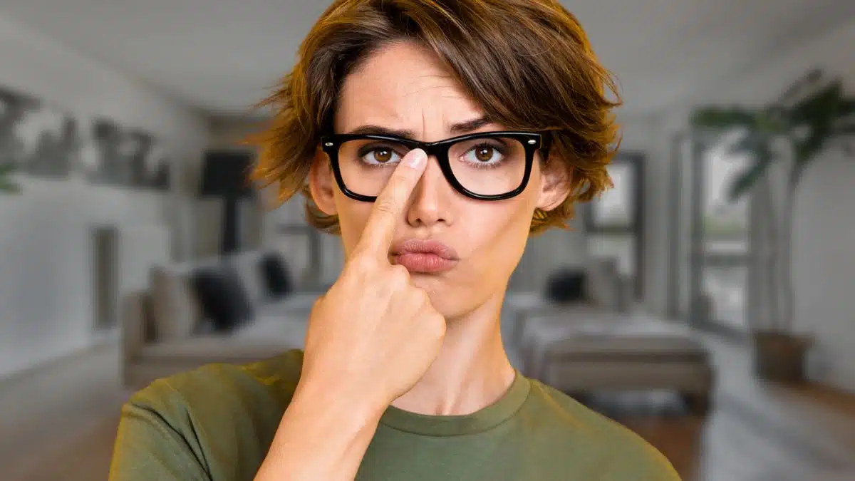 woman glasses thinking smart