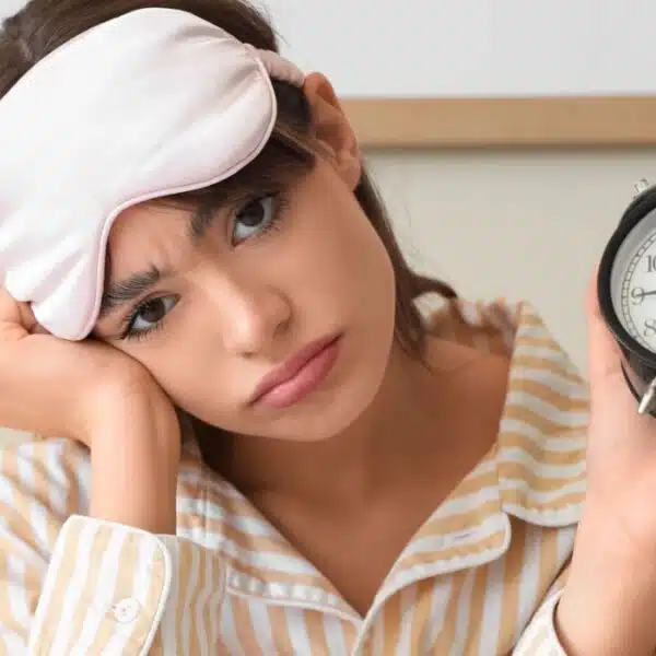 woman oversleeping