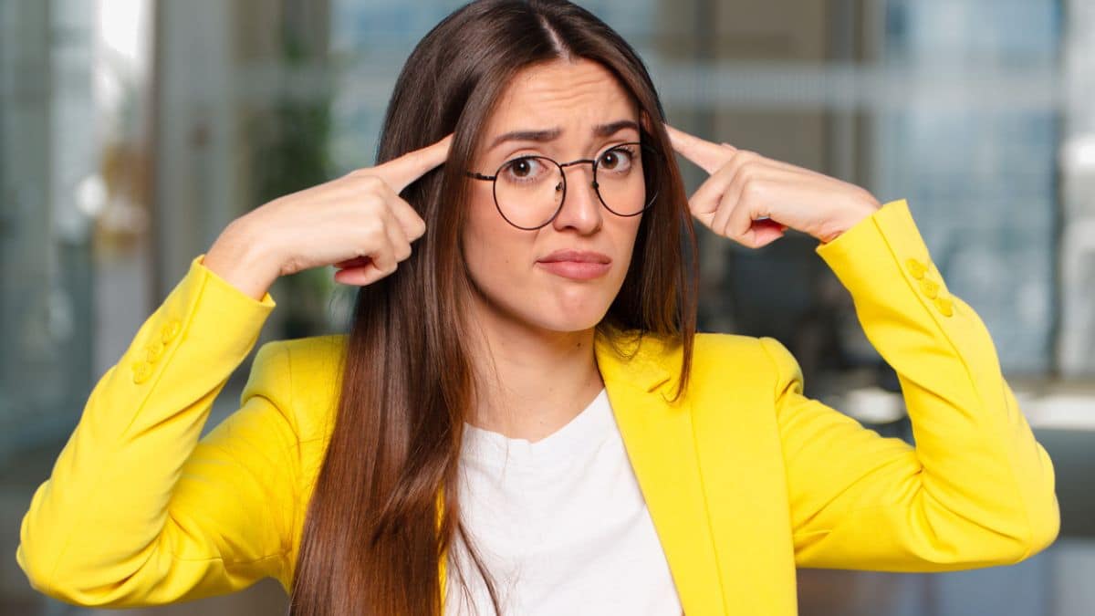 working in the office is woman