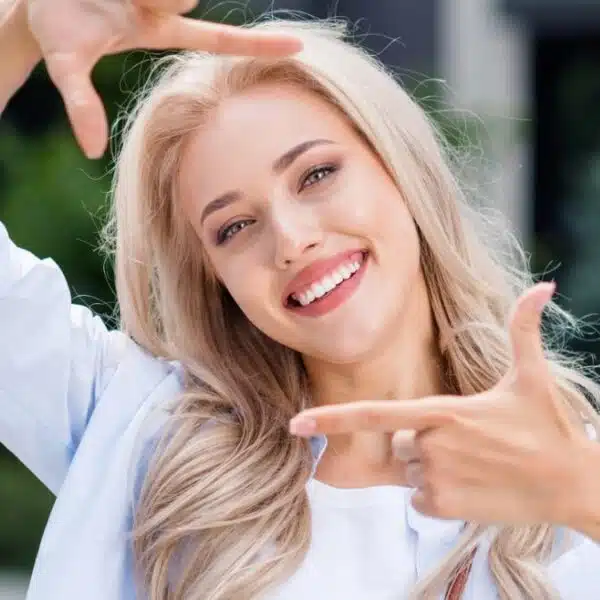 woman happy smile
