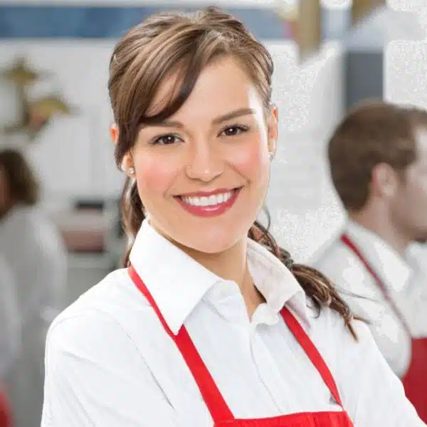 woman happy smiling employee