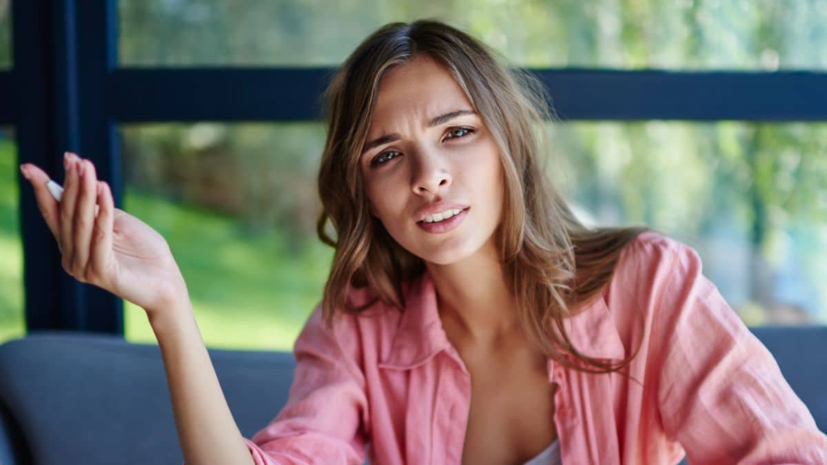 woman confused with a camera
