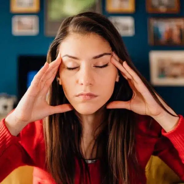 woman frustrated at home