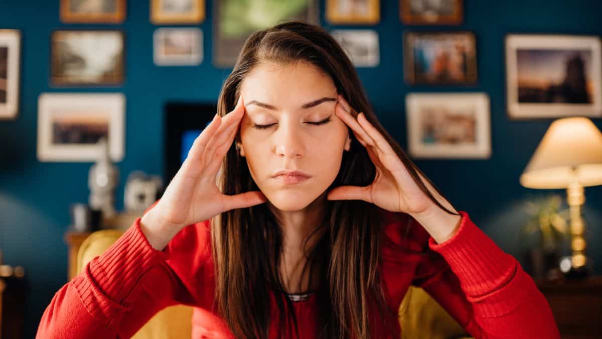 woman frustrated at home