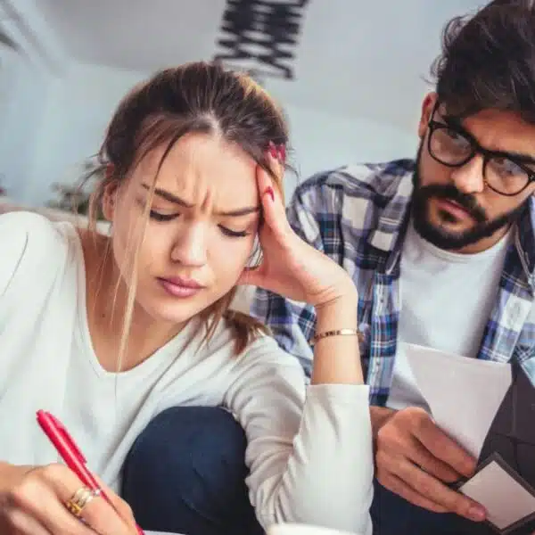 couple reviewing their budget