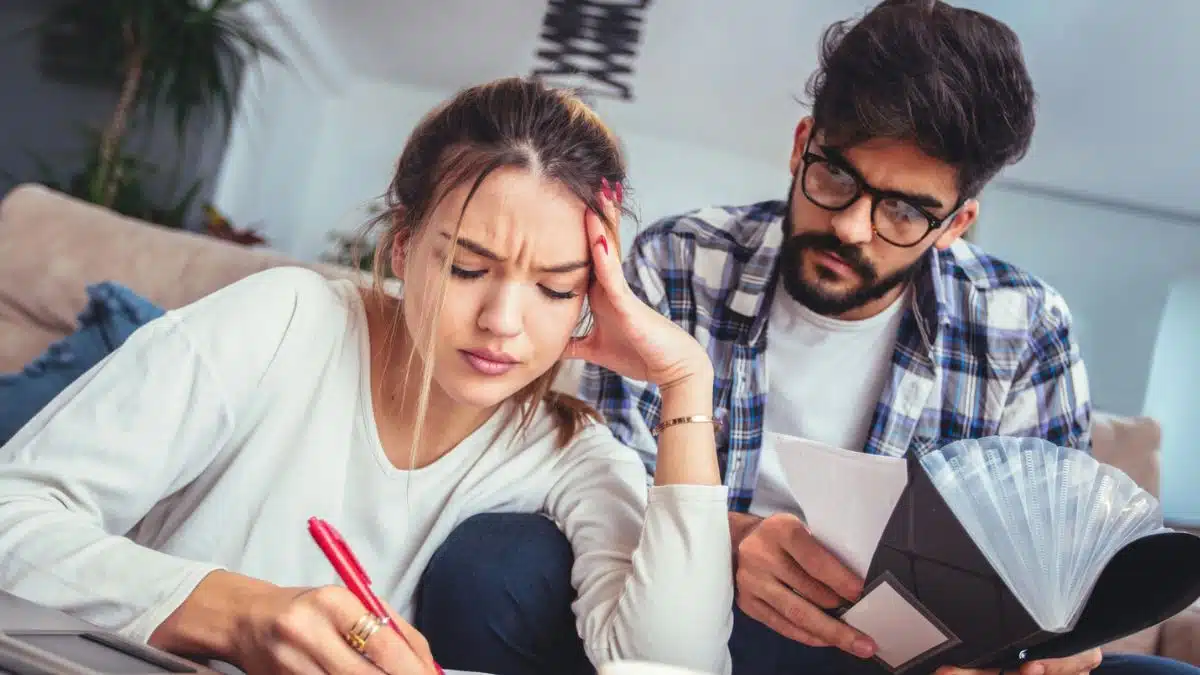 couple reviewing their budget