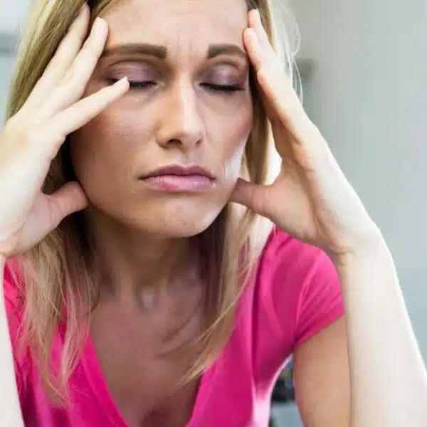woman stressed in her kitchen