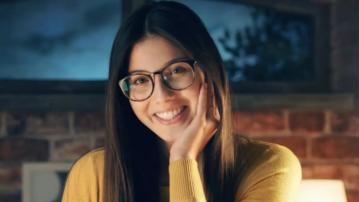 working late woman glasses