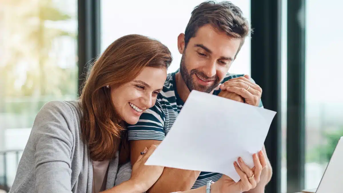 Couple reviewing their investment accounts