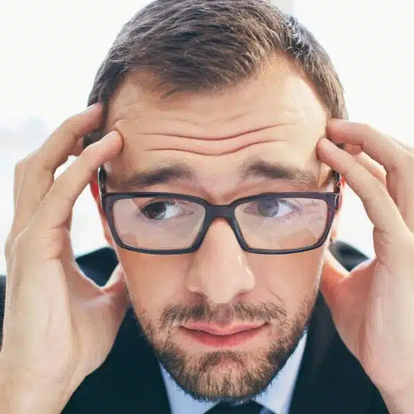 business man with glasses and suit