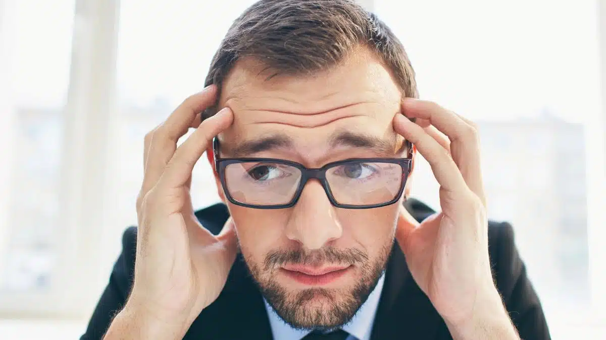 business man with glasses and suit