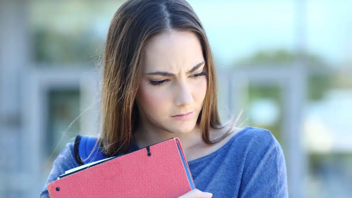 Woman attending college