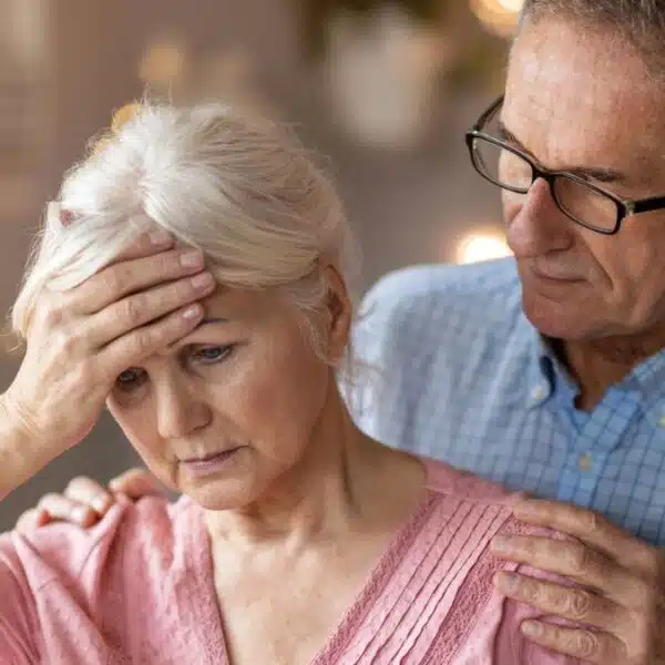 mature couple thinking