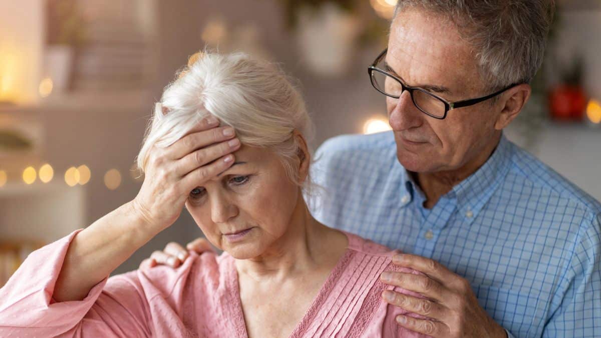 mature couple thinking