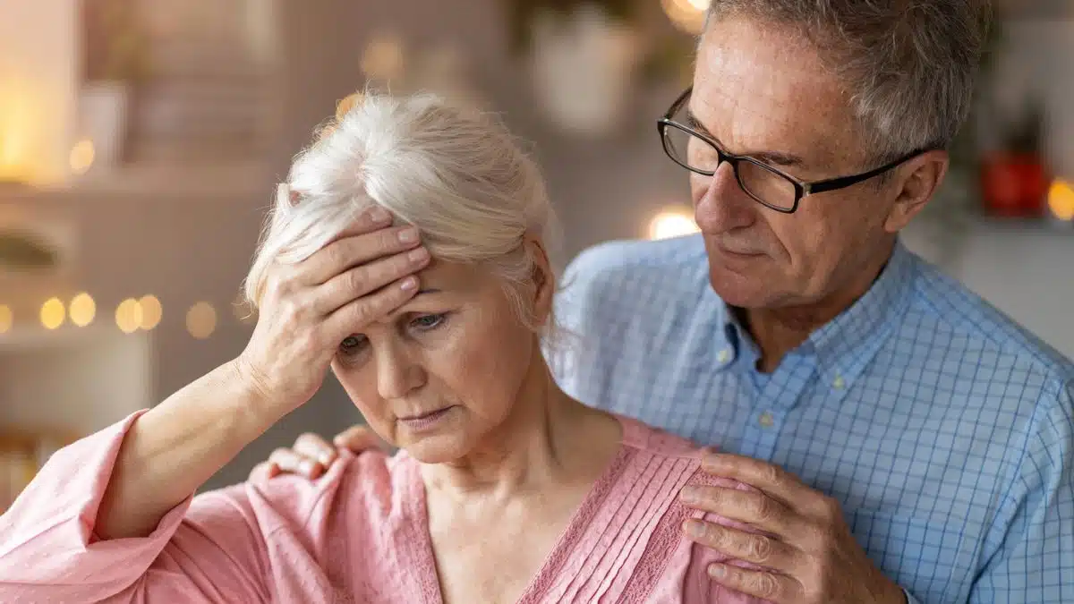 mature couple thinking