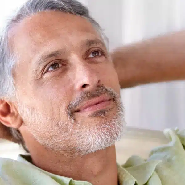 mature man relaxing