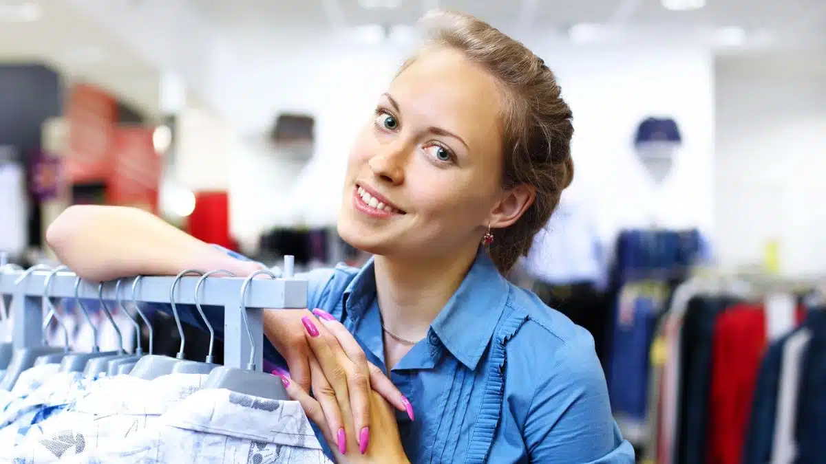woman shopping in the store